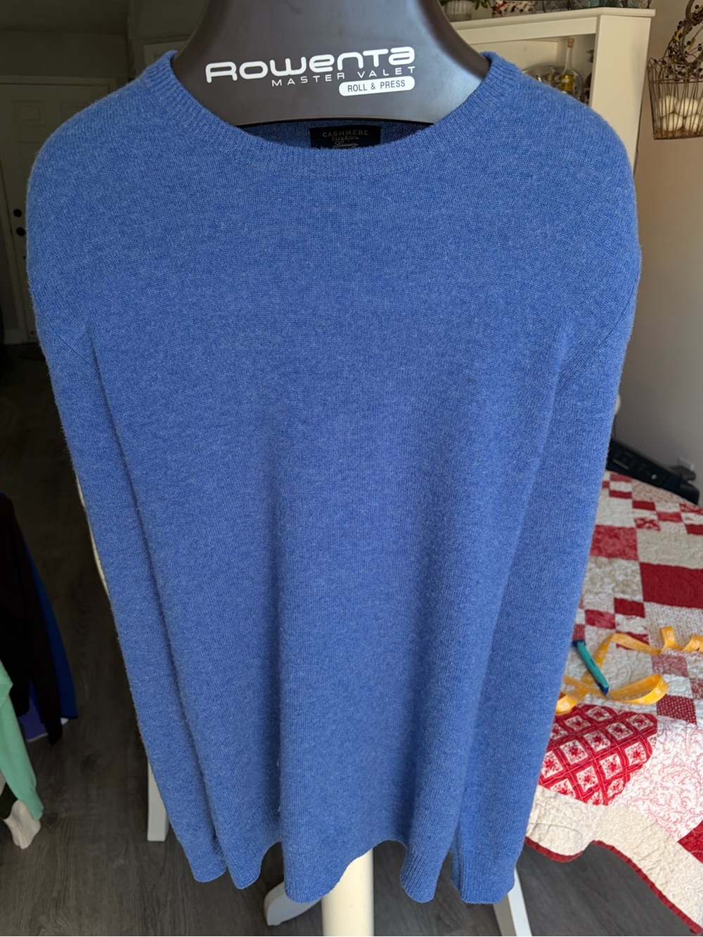 Cashmere Club Room Men's Blue Crewneck Sweater